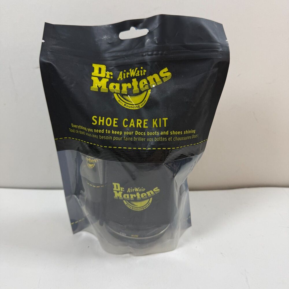 Dr. Martens Leather Shoe Care Kit Spray Balsam Dubbin Microfibre Cloth & Laces